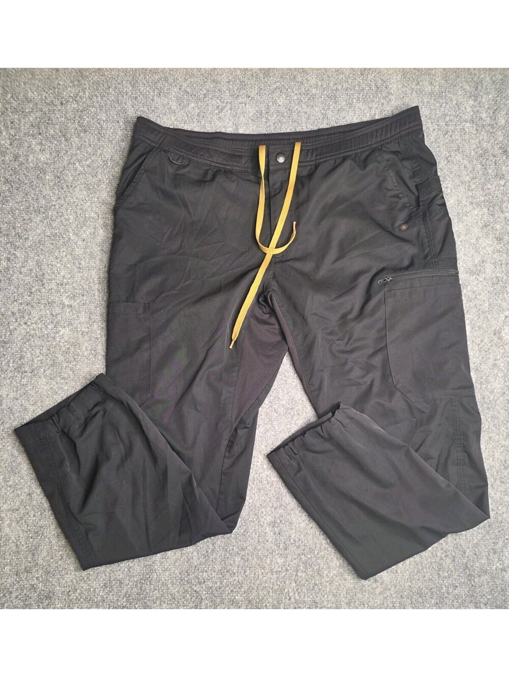 Carhartt Force Women Scrub Pants C52108 Black Elastic Drawstring Cargo Pockets M